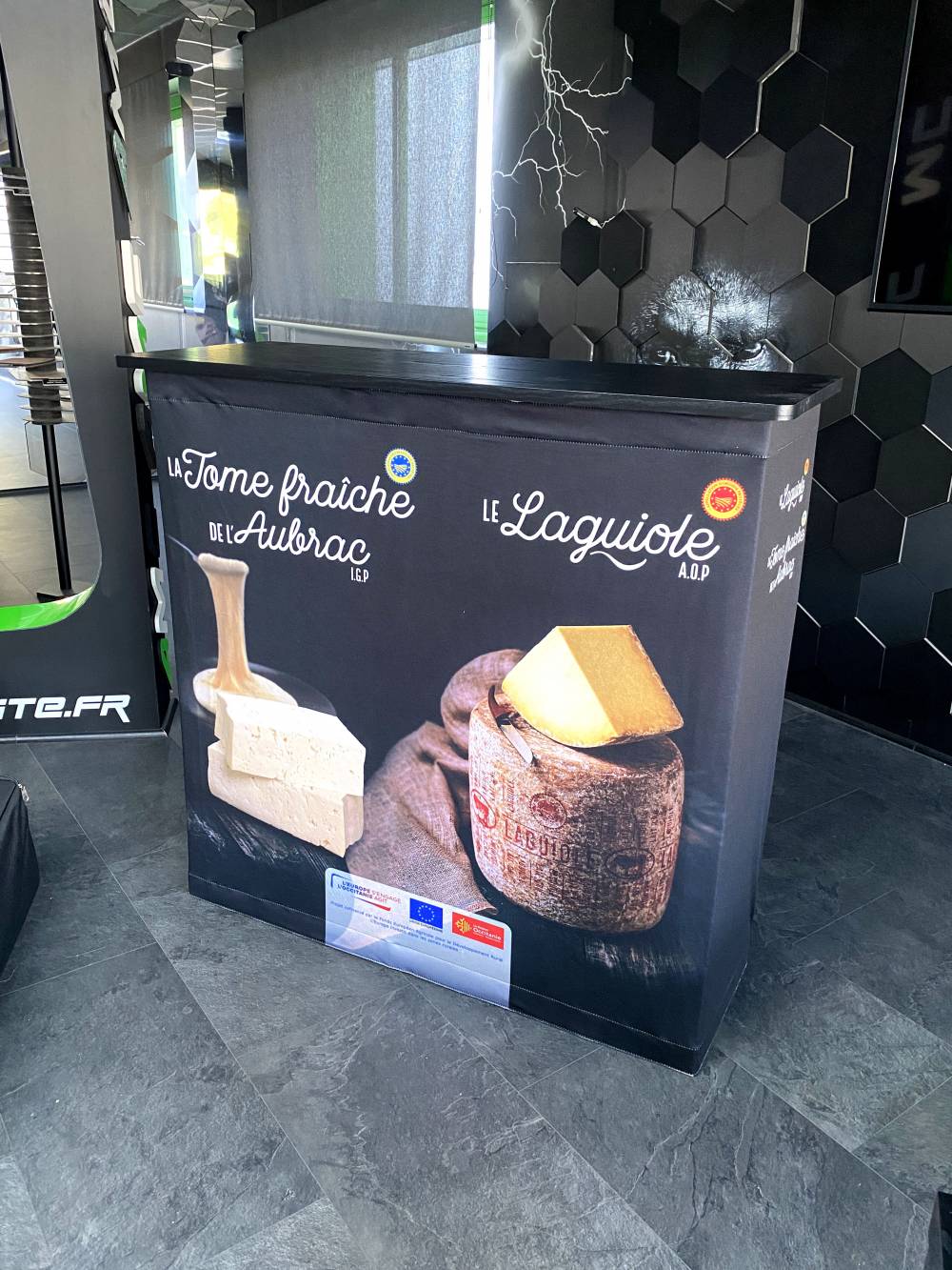 Comptoir avec visuel imprimé en sublimation