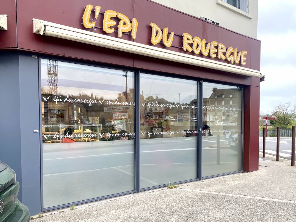 Vitrophanie partielle en vinyl effet "sablage/verre dépoli"
