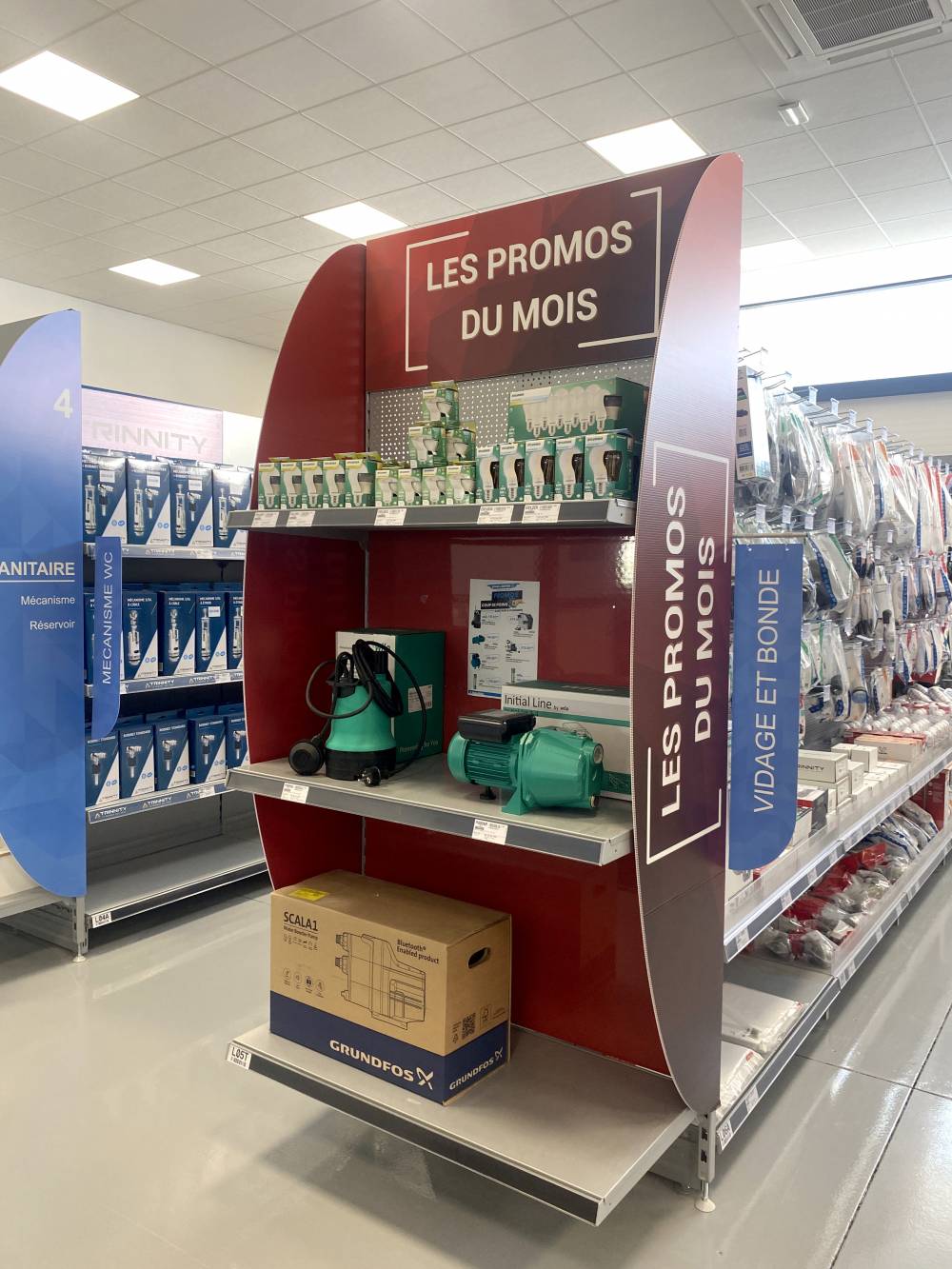 Panneaux et oreilles de gondole promotionnel
