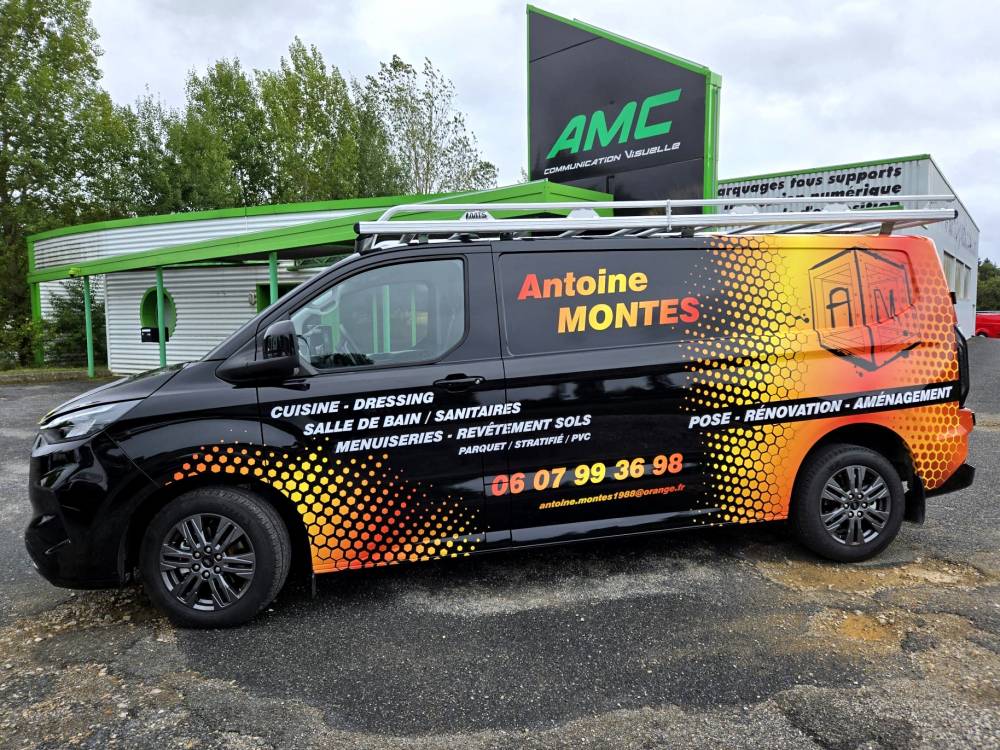 Semi-covering en vinyl numérique 3D sur Ford Transit Custom